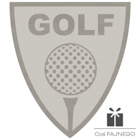 Emblemat samoprzylepny / Golf / Srebrny / 40x45 mm