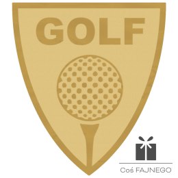 Emblemat samoprzylepny / Golf / Złoty / 40x45 mm