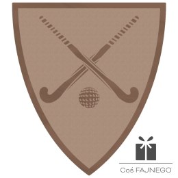Emblemat samoprzylepny / Hokej na trawie / Brązowy / 40x45 mm