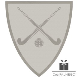 Emblemat samoprzylepny / Hokej na trawie / Srebrny / 40x45 mm