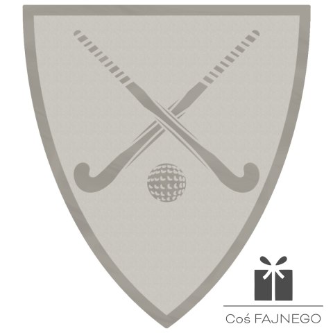 Emblemat samoprzylepny / Hokej na trawie / Srebrny / 40x45 mm