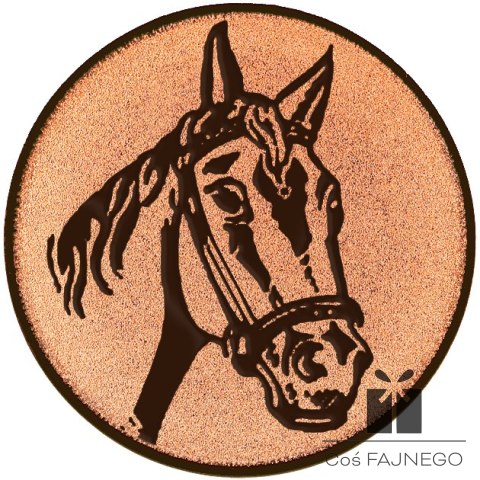 Emblemat samoprzylepny / Jeździectwo / Brązowy / 25 mm