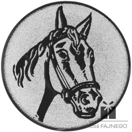 Emblemat samoprzylepny / Jeździectwo / Srebrny / 25 mm