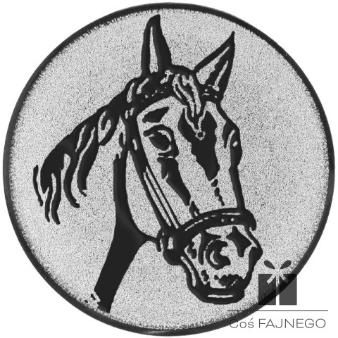 Emblemat samoprzylepny / Jeździectwo / Srebrny / 25 mm
