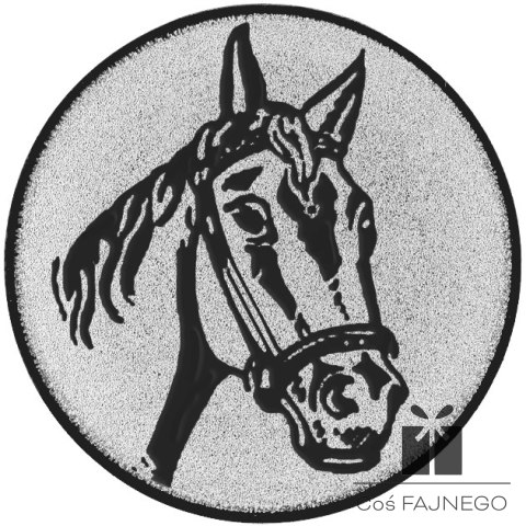 Emblemat samoprzylepny / Jeździectwo / Srebrny / 50 mm