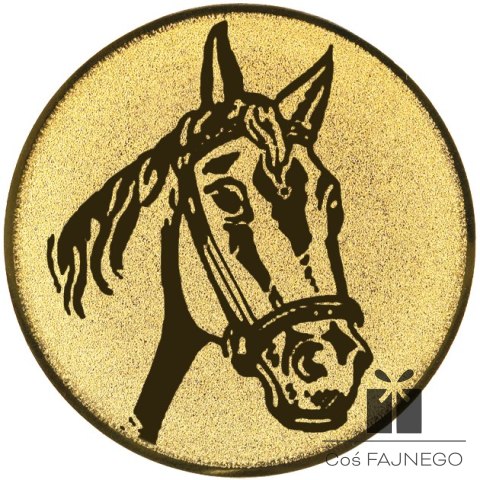 Emblemat samoprzylepny / Jeździectwo / Złoty / 25 mm