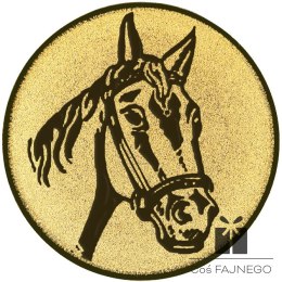 Emblemat samoprzylepny / Jeździectwo / Złoty / 50 mm
