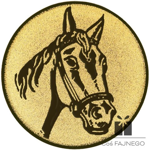 Emblemat samoprzylepny / Jeździectwo / Złoty / 50 mm