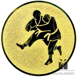Emblemat samoprzylepny / Judo / Złoty / 50 mm