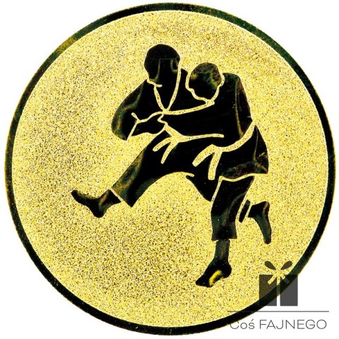 Emblemat samoprzylepny / Judo / Złoty / 50 mm