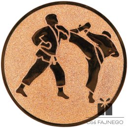 Emblemat samoprzylepny / Karate / Brązowy / 50 mm