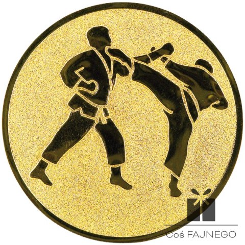 Emblemat samoprzylepny / Karate / Złoty / 25 mm