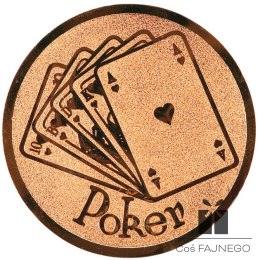 Emblemat samoprzylepny / Karty / Brązowy / 50 mm