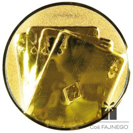 Emblemat samoprzylepny / Karty / Złoty / 25 mm