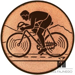 Emblemat samoprzylepny / Kolarstwo / Brązowy / 25 mm