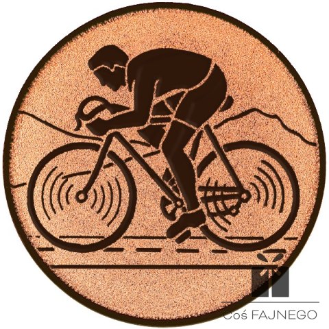 Emblemat samoprzylepny / Kolarstwo / Brązowy / 25 mm