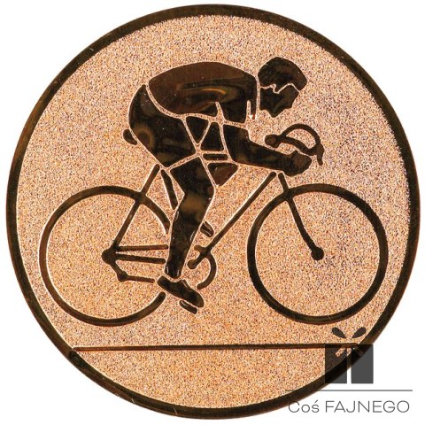 Emblemat samoprzylepny / Kolarstwo / Brązowy / 50 mm