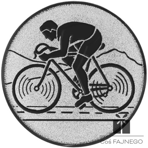 Emblemat samoprzylepny / Kolarstwo / Srebrny / 25 mm