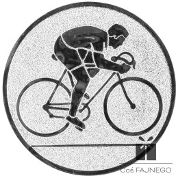 Emblemat samoprzylepny / Kolarstwo / Srebrny / 50 mm