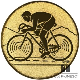 Emblemat samoprzylepny / Kolarstwo / Złoty / 25 mm