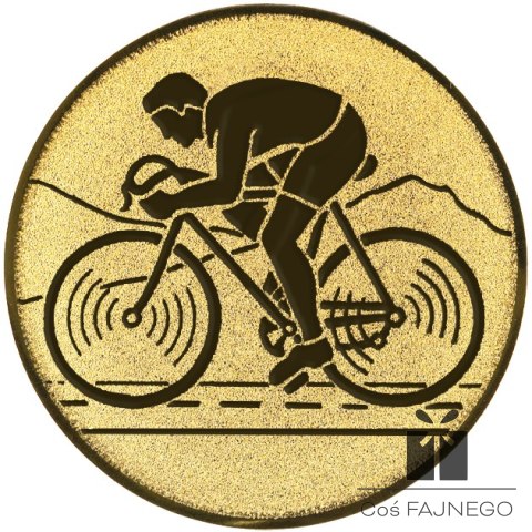 Emblemat samoprzylepny / Kolarstwo / Złoty / 25 mm