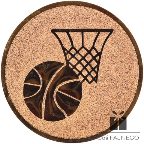Emblemat samoprzylepny / Koszykówka / Brązowy / 25 mm