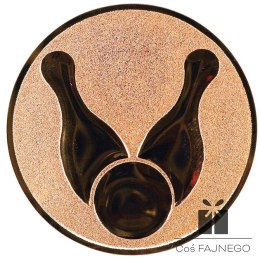 Emblemat samoprzylepny / Kręgle / Brązowy / 50 mm