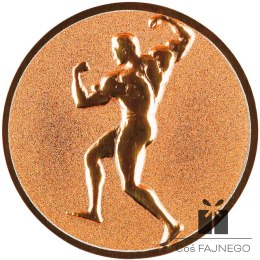 Emblemat samoprzylepny / Kulturystyka / Brązowy / 25 mm