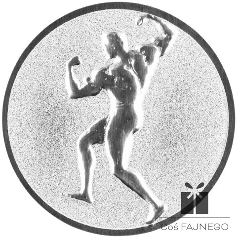Emblemat samoprzylepny / Kulturystyka / Srebrny / 25 mm