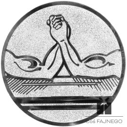 Emblemat samoprzylepny / Kulturystyka / Srebrny / 50 mm