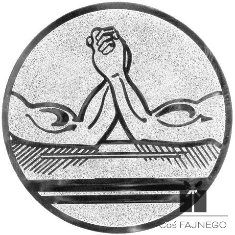 Emblemat samoprzylepny / Kulturystyka / Srebrny / 50 mm