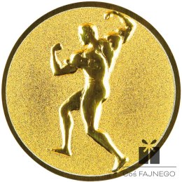 Emblemat samoprzylepny / Kulturystyka / Złoty / 25 mm
