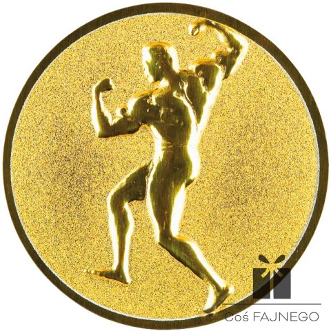 Emblemat samoprzylepny / Kulturystyka / Złoty / 25 mm