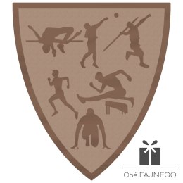 Emblemat samoprzylepny / Lekkoatletyka / Brązowy / 40x45 mm