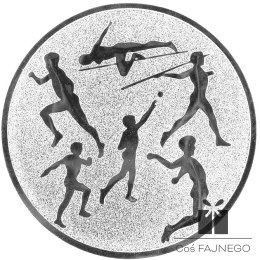 Emblemat samoprzylepny / Lekkoatletyka / Srebrny / 50 mm
