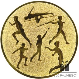 Emblemat samoprzylepny / Lekkoatletyka / Złoty / 50 mm