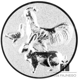 Emblemat samoprzylepny / Myślistwo / Srebrny / 25 mm