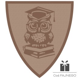 Emblemat samoprzylepny / Nauka / Brązowy / 40x45 mm