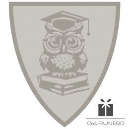 Emblemat samoprzylepny / Nauka / Srebrny / 40x45 mm