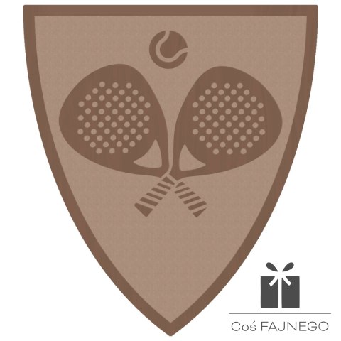 Emblemat samoprzylepny / Paddle / Brązowy / 40x45 mm