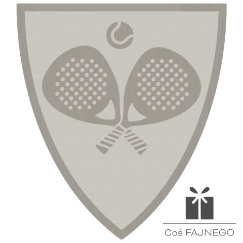 Emblemat samoprzylepny / Paddle / Srebrny / 40x45 mm
