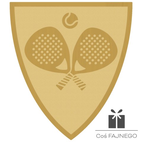 Emblemat samoprzylepny / Paddle / Złoty / 40x45 mm