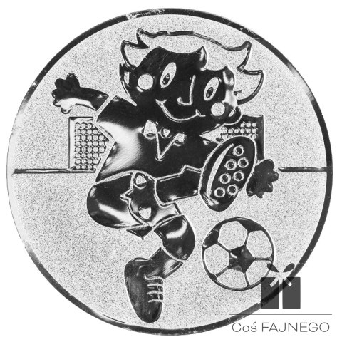 Emblemat samoprzylepny / Piłka nożna dzieci / Srebrny / 50 mm