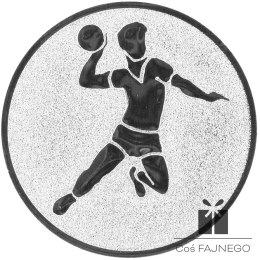 Emblemat samoprzylepny / Piłka ręczna / Srebrny / 25 mm