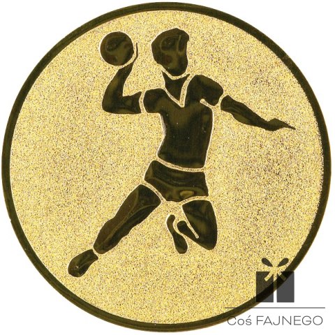 Emblemat samoprzylepny / Piłka ręczna / Złoty / 50 mm