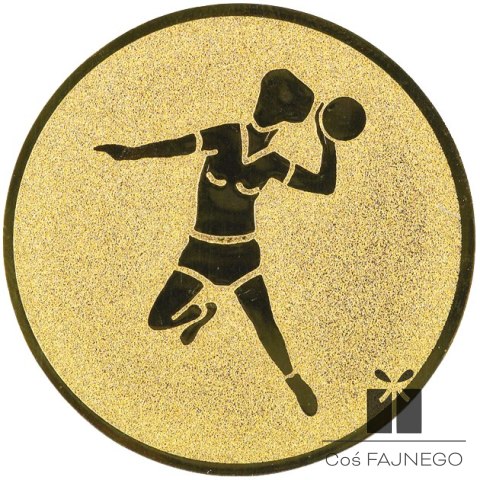 Emblemat samoprzylepny / Piłka ręczna / Złoty / 50 mm