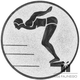 Emblemat samoprzylepny / Pływanie / Srebrny / 50 mm