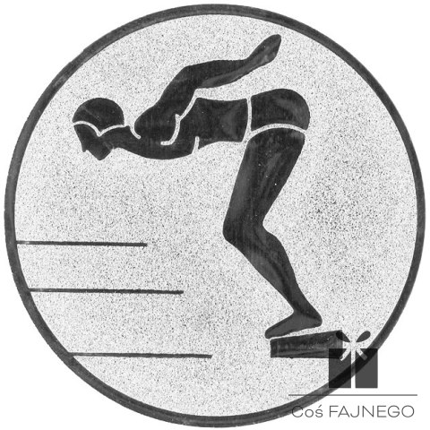 Emblemat samoprzylepny / Pływanie / Srebrny / 50 mm