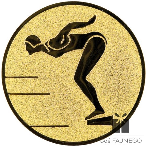 Emblemat samoprzylepny / Pływanie / Złoty / 50 mm