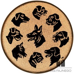 Emblemat samoprzylepny / Psy / Brązowy / 50 mm